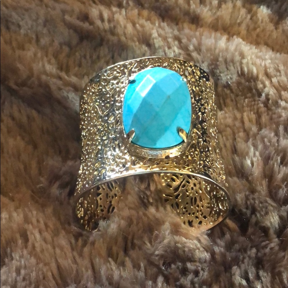 RARE Kendra Scott Ricky Gold Cuff Bracelet